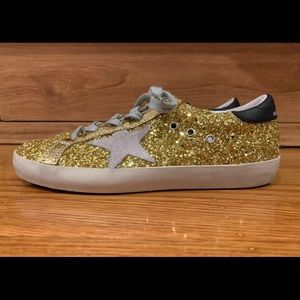 new golden goose // glitter superstar sneakers with dust bag!